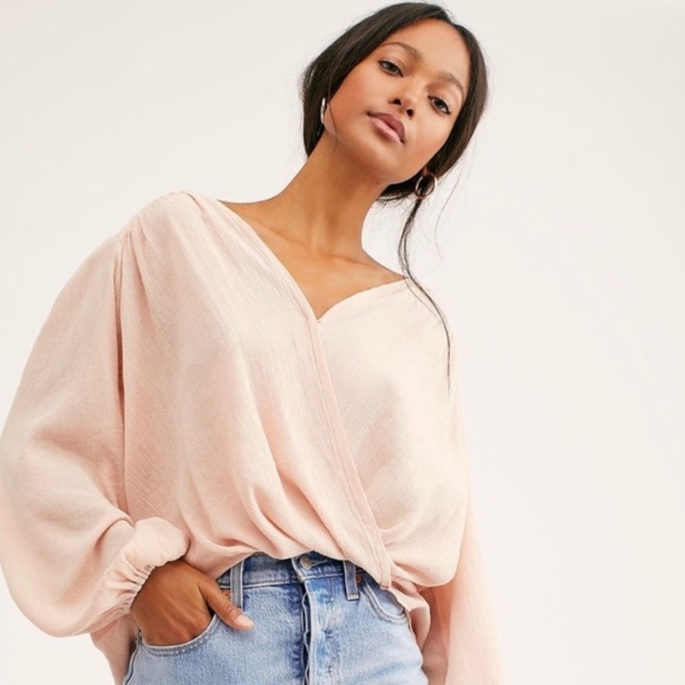 Free People Check On It Wrap Top SZ XS